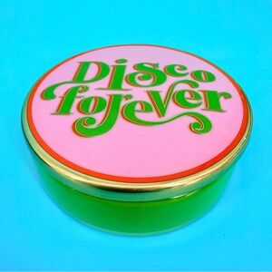 Jonathan Adler Disco Forever Stash Box Deep Thoughts Porcelain Trinket Dish NIB